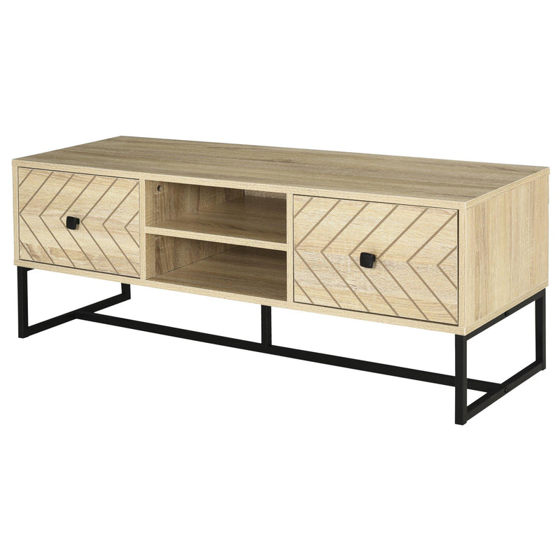 Mobile TV Basso 2 Cassetti 2 Ripiani 120x39x44,5 cm in Legno 