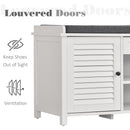 Panchina Scarpiera per Ingresso 110x40x54 cm in Legno  Bianca