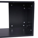 Scrivania Angolare da Ufficio 140x120x78,2 cm con Cassetti e Scaffale Girevole  Nera