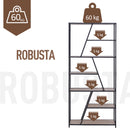 Libreria 9 Ripiani 80x33x180 cm in Legno e Metallo  Nera