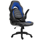 Sedia da Gaming Ergonomica 66,5x51x115-125 cm in Similpelle  Nera e Blu