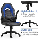 Sedia da Gaming Ergonomica 66,5x51x115-125 cm in Similpelle  Nera e Blu