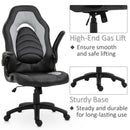 Sedia da Gaming Ergonomica 66,5x51x115-125 cm in Similpelle  Nera e Grigia