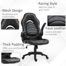 Sedia da Gaming Ergonomica 66,5x51x115-125 cm in Similpelle  Nera