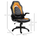 Sedia da Gaming Ergonomica 66,5x51x115-125 cm in Similpelle  Nera e Arancione