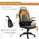 Sedia da Gaming Ergonomica 66,5x51x115-125 cm in Similpelle  Nera e Arancione