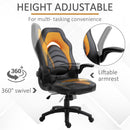 Sedia da Gaming Ergonomica 66,5x51x115-125 cm in Similpelle  Nera e Arancione