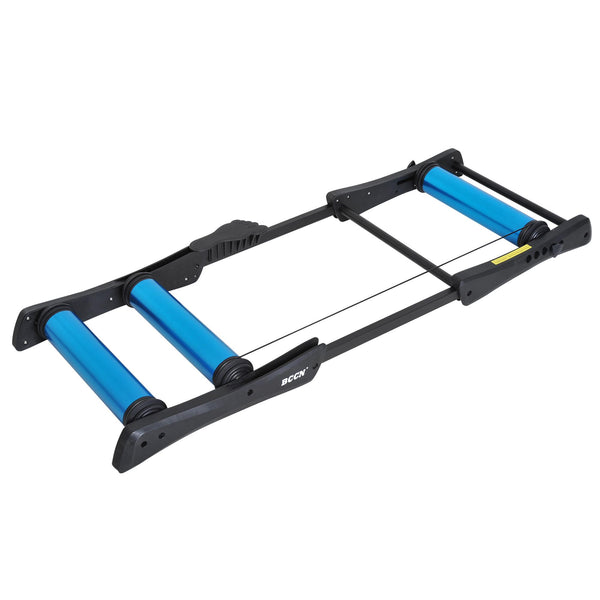 prezzo Trainingsrad-Rolle, verstellbare Länge 145 x 56 x 10,5 cm, Schwarz und Blau