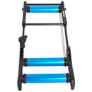 Rullo Bici Allenamento Lunghezza Regolabile 145x56x10,5 cm  Nero e Blu