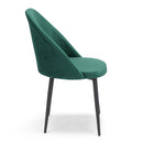 Set 2 sedie Imbottite 51x58x87 cm In Tessuto Tiffany  Lola Verde Smeraldo