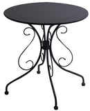 Tavolo da Giardino Rotondo Ø70cm in Metallo Old Antracite
