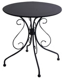 Tavolo da Giardino Rotondo Ø70cm in Metallo Old Antracite