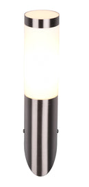 Applique da Esterno Attacco E27 in Acciaio  Nichel Satinato 