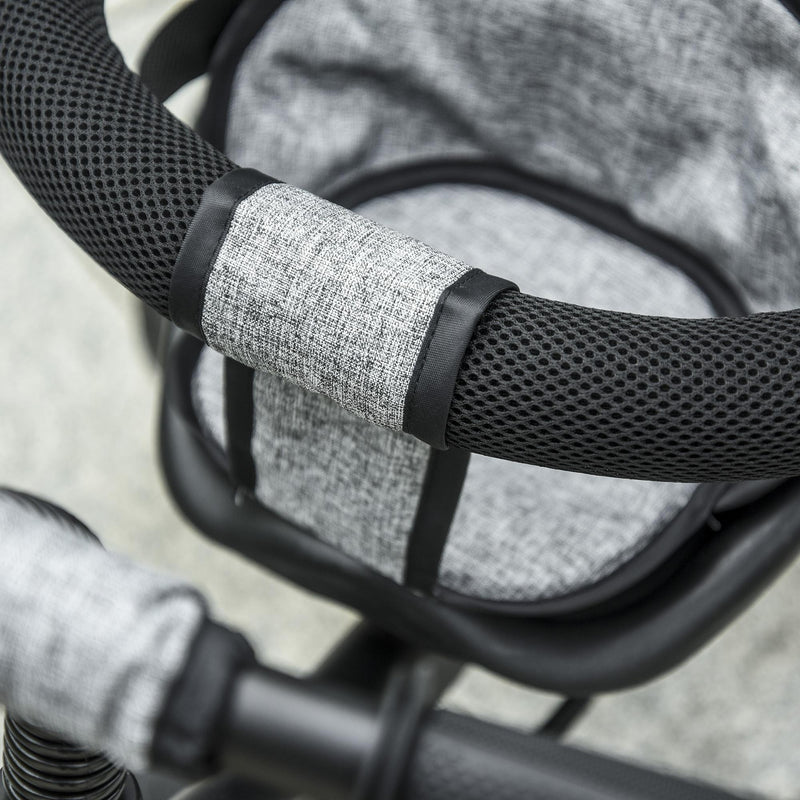 Passeggino Triciclo per Bambini Pieghevole  Grigio