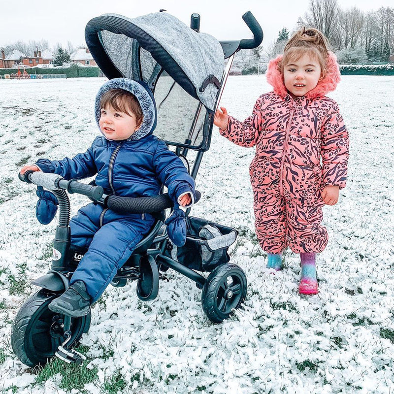 Passeggino Triciclo per Bambini Pieghevole  Grigio