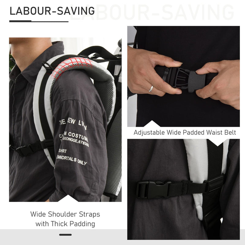 Zaino Porta Bimbo Pieghevole per Trekking  Grigio