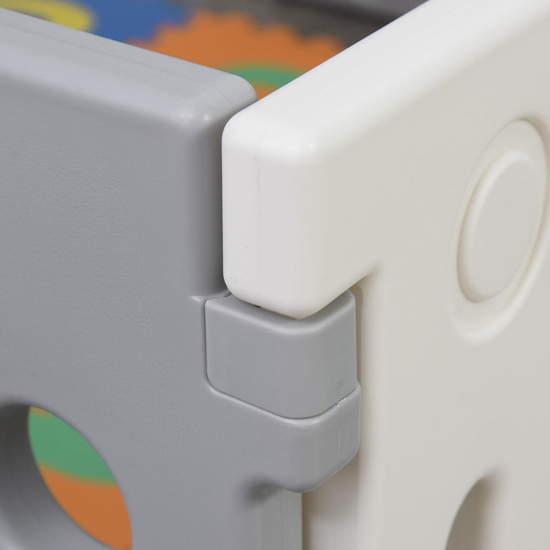 Box Recinto Attività per Bambini 190x150x64 cm  Grigio e Bianco