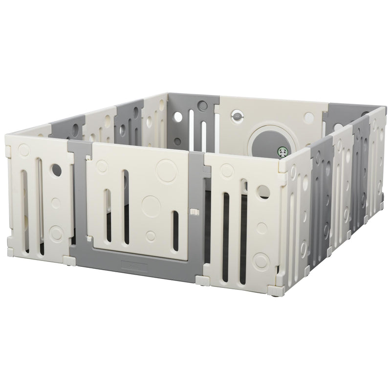 Box Recinto Attività per Bambini 190x150x64 cm  Grigio e Bianco