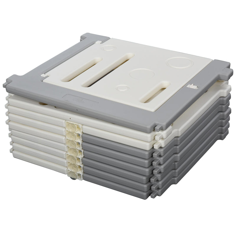 Box Recinto Attività per Bambini 190x150x64 cm  Grigio e Bianco