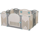 Box Recinto Attività per Bambini 108x133x58 cm  Grigio e Bianco
