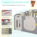 Box Recinto Attività per Bambini 160x152x62 cm  Grigio e Bianco