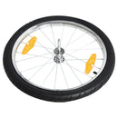 Rimorchio Carrello per Bicicletta porta Bambini 2 Posti in Acciaio e Tessuto  Blue e Bianco