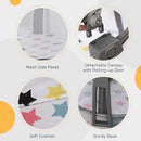 Box Neonati Portatile Pieghevole 0-12 Mesi con Palestrina  Grigio