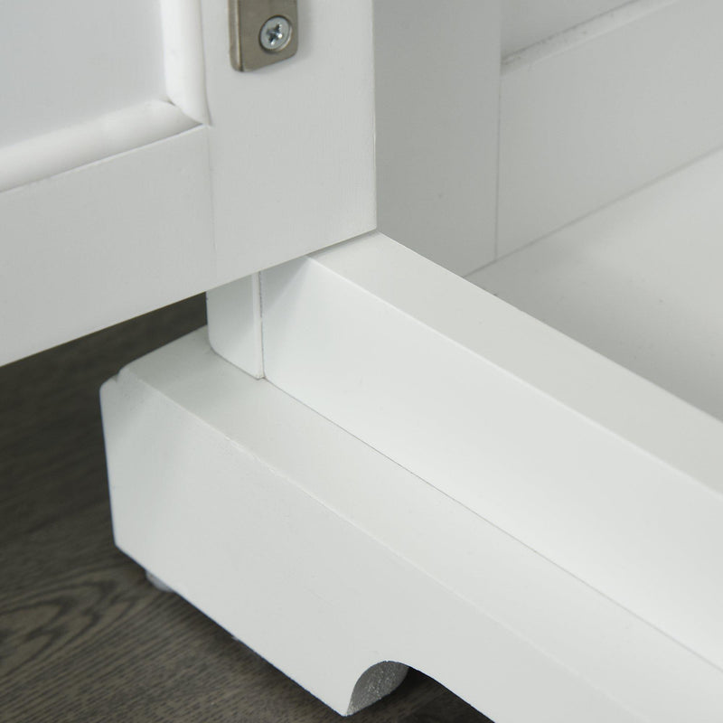 Mobile da Cucina Credenza 3 Cassetti 3 Ante 136x42,5x86 cm  Bianco