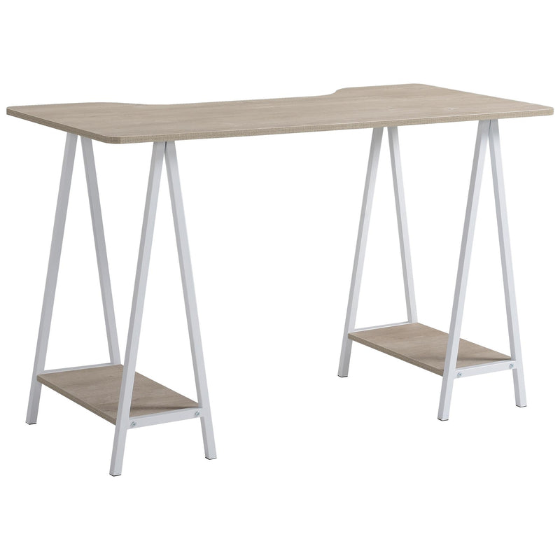 Scrivania da Ufficio 2 Mensole 120x60x76 cm 