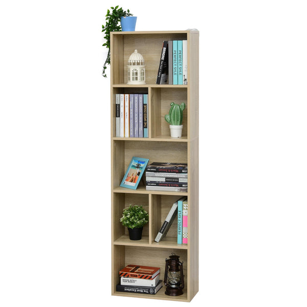 online Bücherregal Regal 50x24x150 cm 5 Regale aus Eichenholz
