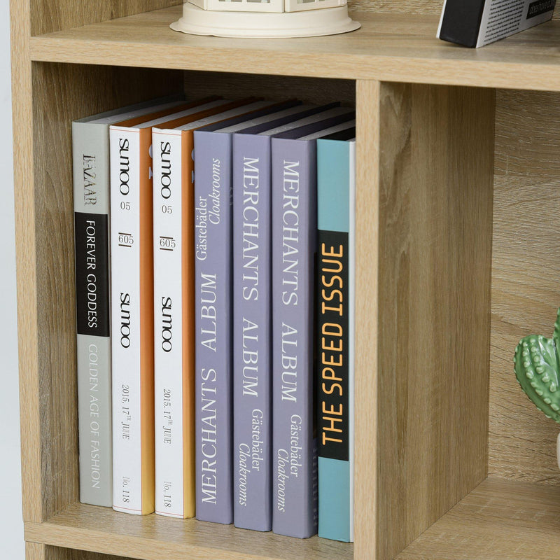 Libreria Scaffale 50x24x150 cm 5 Ripiani in Legno  Rovere