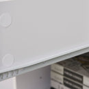 Scrivania 104 x 48 x 95,5 cm con Ripiano Tastiera Estraibile e Mensole  in Legno  Bianco