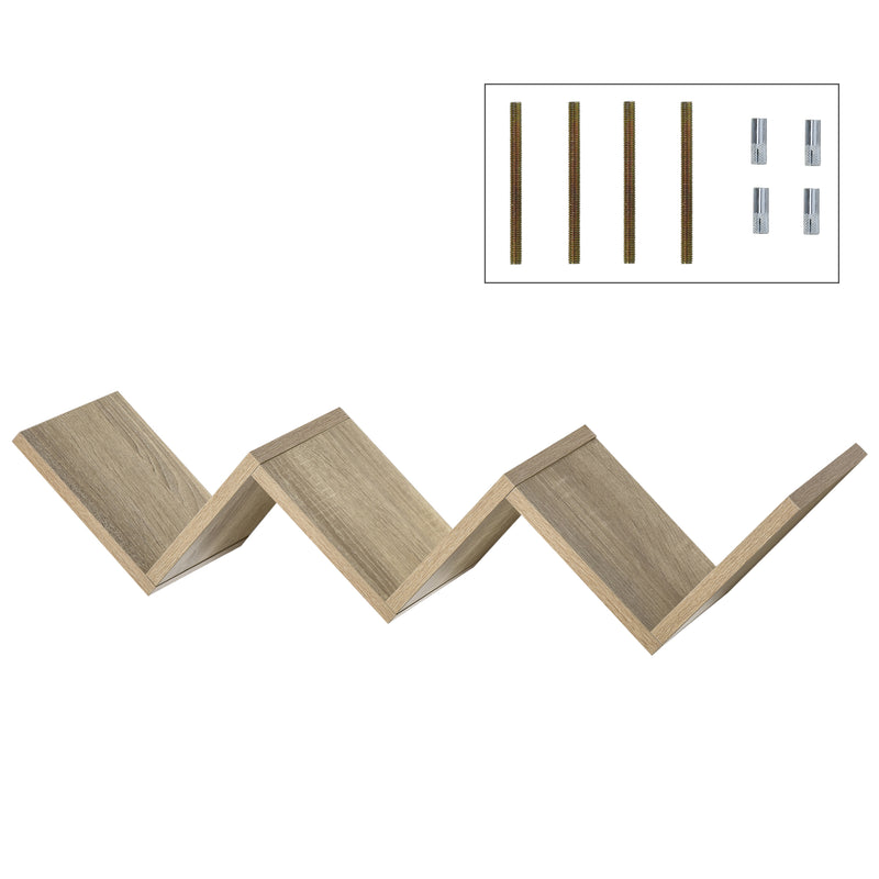 Libreria Mensola Sospesa a V 80,6x16x15,2 cm in Legno 