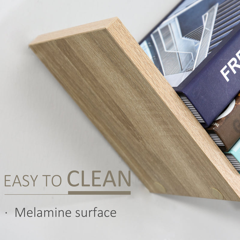 Libreria Mensola Sospesa a V 80,6x16x15,2 cm in Legno 