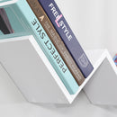 Libreria Mensola Sospesa a V 80,6x16x15,2 cm in Legno  Bianca