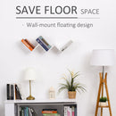 Libreria Mensola Sospesa a V 80,6x16x15,2 cm in Legno  Bianca