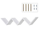 Libreria Mensola Sospesa a V 80,6x16x15,2 cm in Legno  Bianca