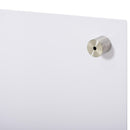 Lavagna Bianca da Parete in Vetro 90x60x0,4 cm con Pennarelli e Cancellino 