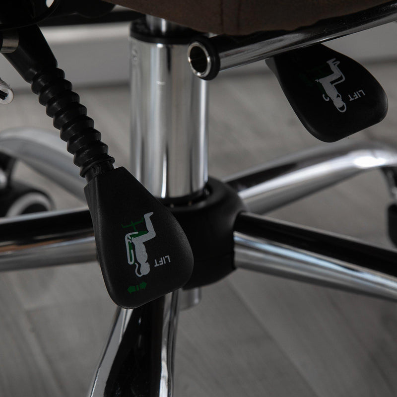 Sedia Poltrona da Ufficio Presidenziale Massaggiante in Similpelle  Marrone