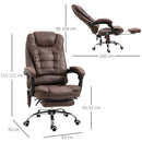 Sedia Poltrona da Ufficio Presidenziale Massaggiante in Similpelle  Marrone