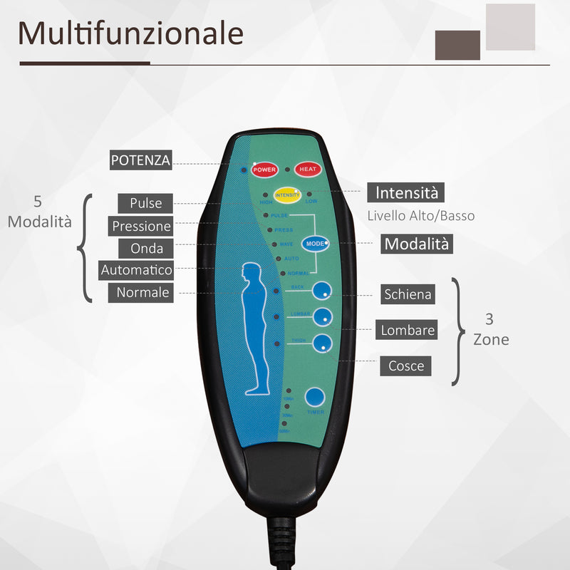 Sedia Poltrona da Ufficio Presidenziale Massaggiante in Similpelle  Marrone