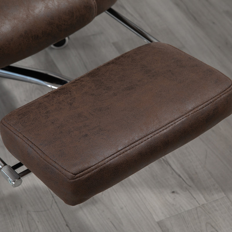 Sedia Poltrona da Ufficio Presidenziale Massaggiante in Similpelle  Marrone