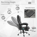 Sedia Poltrona da Ufficio Presidenziale Massaggiante in Similpelle  Grigio Scuro