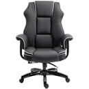 Sedia Poltrona da Ufficio Presidenziale in Similpelle  Nera