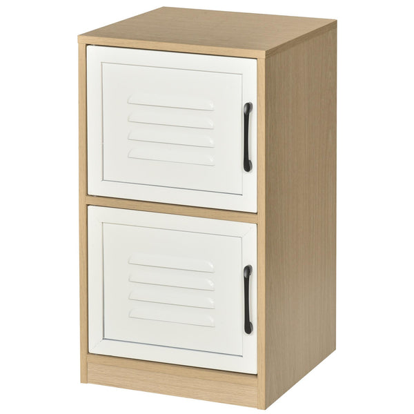 sconto Büro-Aktenschublade 2 Regale aus Holz und Metall