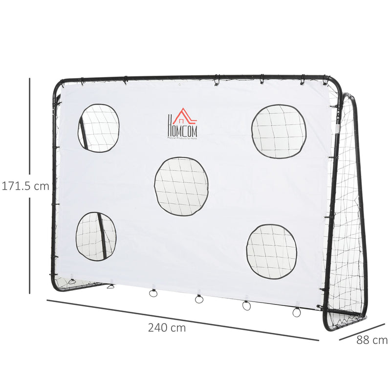 Porta da Calcio 2 in 1 con Rete 240x88x171,5 cm in Metallo 