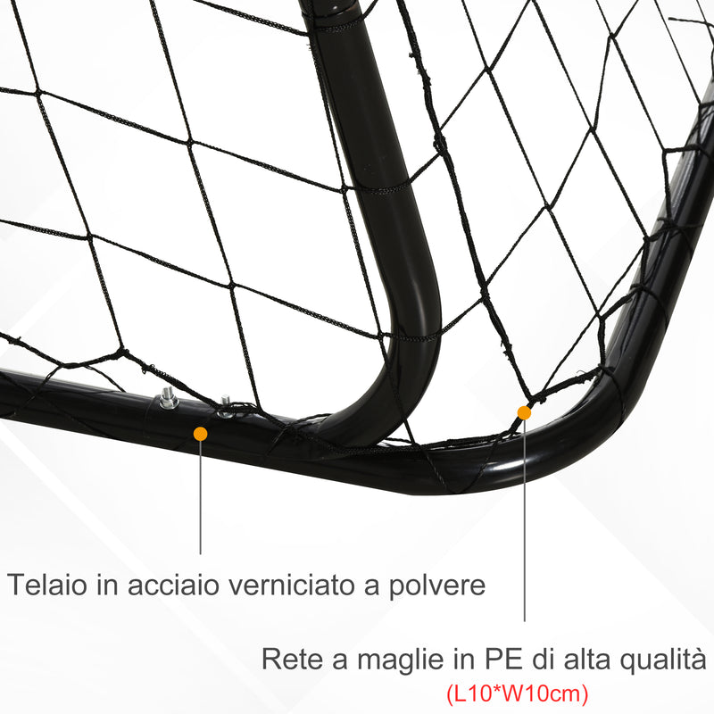 Porta da Calcio 2 in 1 con Rete 240x88x171,5 cm in Metallo 