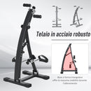 Bi Ciclo Cyclette Pedaliera Gambe e Braccia Manuale   Nera