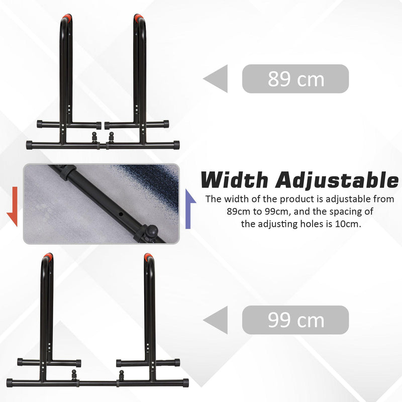 Parallele Fitness per Esercizi in Acciaio  Nere