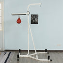 Piattaforma Boxe con Speed Ball Ø16 cm in Acciaio  Bianca